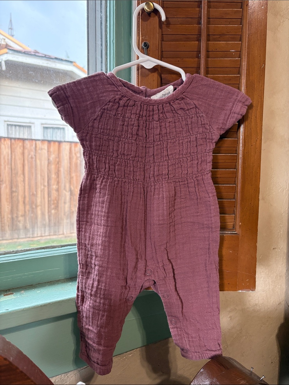 Baby One-Piece Bodysuit in Mauve